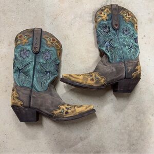 Dan Post Blue bird Embroidered Western Boots
